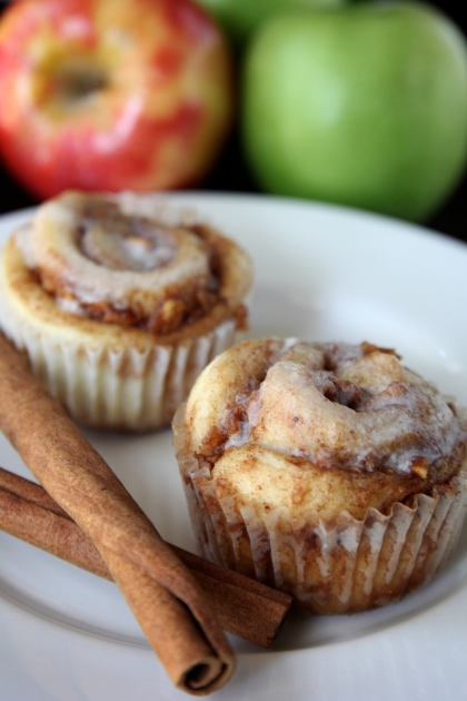 Apple Cinnamon Roll Muffins from Sweet Little Details